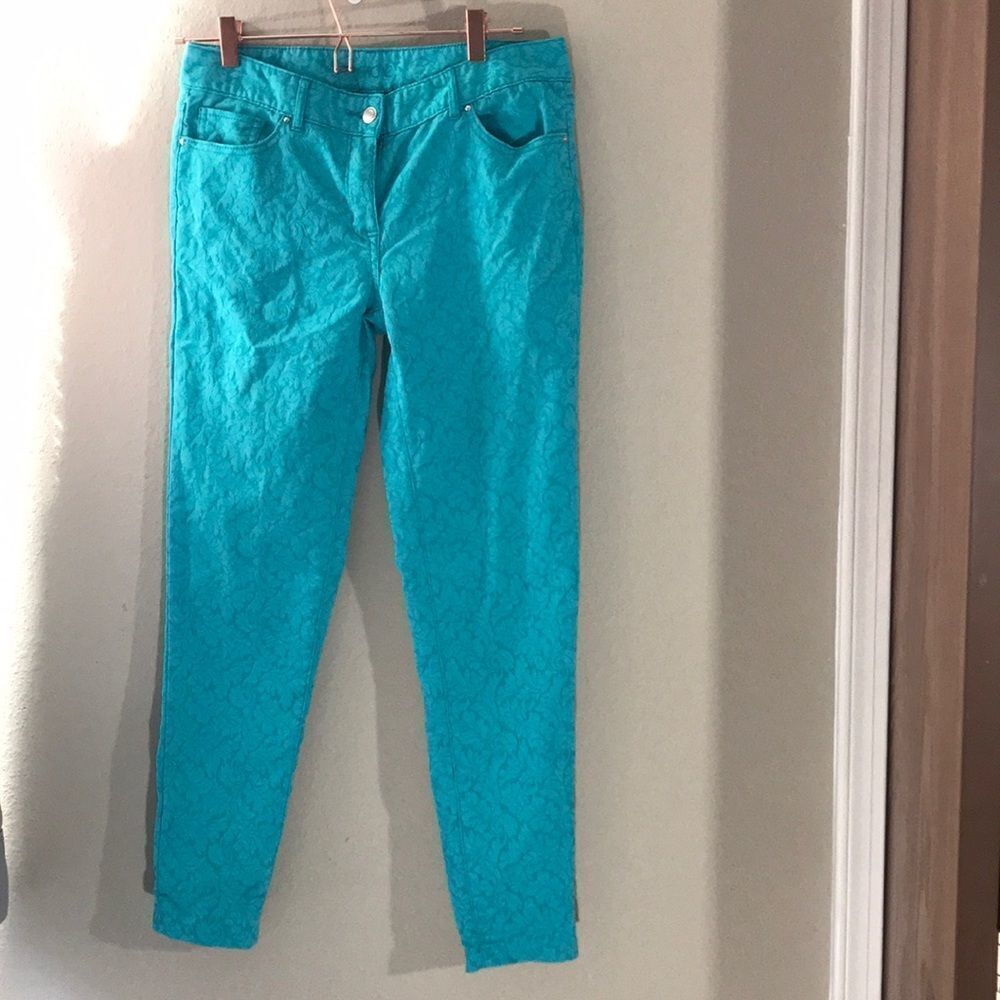 Cache filigree print skinny jeans
